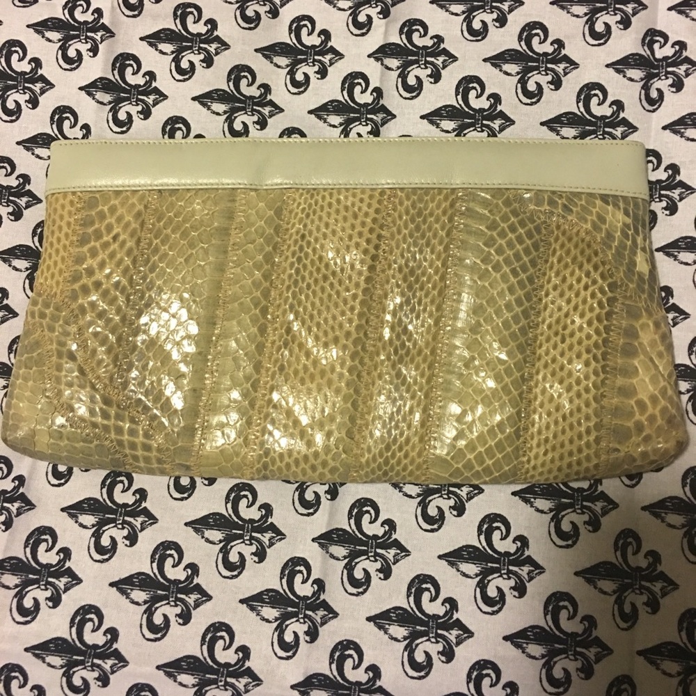 Snakeskin clutch